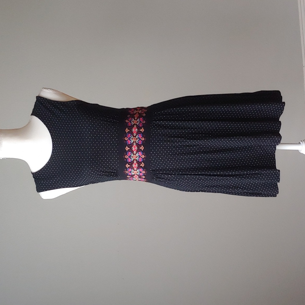 Free People | Sleeveless Embroidered Polkadot Dress